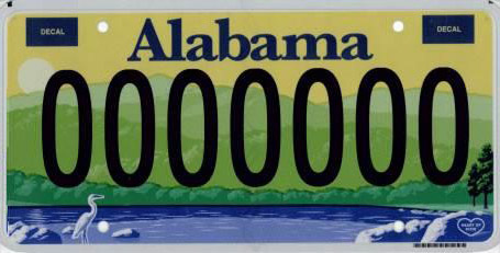 Alabama License Plate Design
