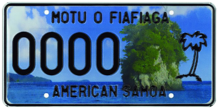 American Samoa License Plate