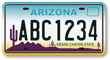 Arizona License Plate