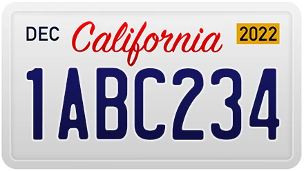California License Plate