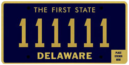 Delaware License Plate Design