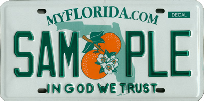 Florida License Plate Design