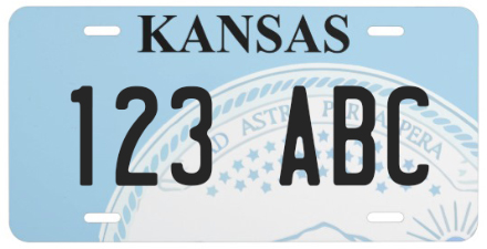 Kansas License Plate
