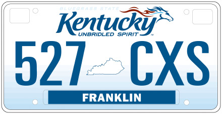 Kentucky License Plate