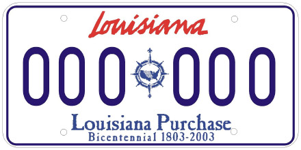 Louisiana License Plate Design