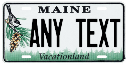 Maine License Plate