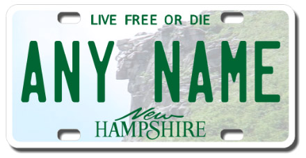 New Hampshire License Plate