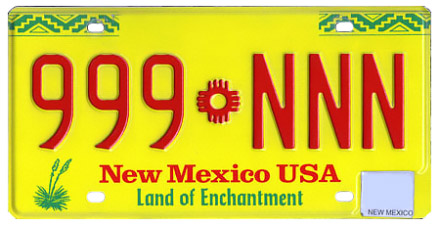 New Mexico License Plate Design