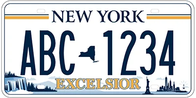 New York License Plate