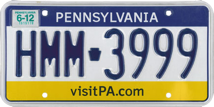Pennsylvania License Plate Design