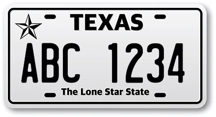 Texas License Plate