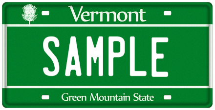 Vermont License Plate Design