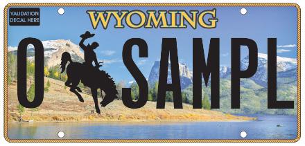 Wyoming License Plate