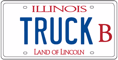 Illinois B-Truck License Plate Design