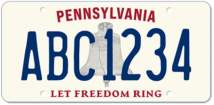 Pennsylvania License Plate Pennsylvania License Plate